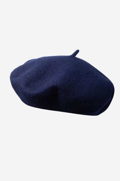 Navy Blue Plain Beret - Hauslife