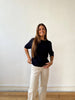 Navy Knitted T-Shirt - Hauslife