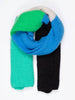Nellie Heavyweight Scarf - Blue/Green, Colour Block - Hauslife