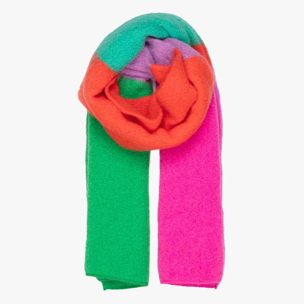 Nellie Heavyweight Scarf - Orange/Green, Colour Block - Hauslife