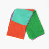 Nellie Heavyweight Scarf - Orange/Green, Colour Block - Hauslife