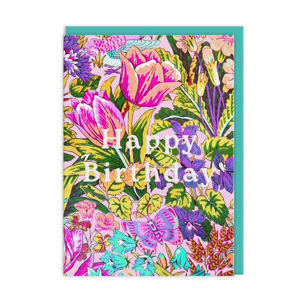 Neon Floral Birthday Card - Hauslife