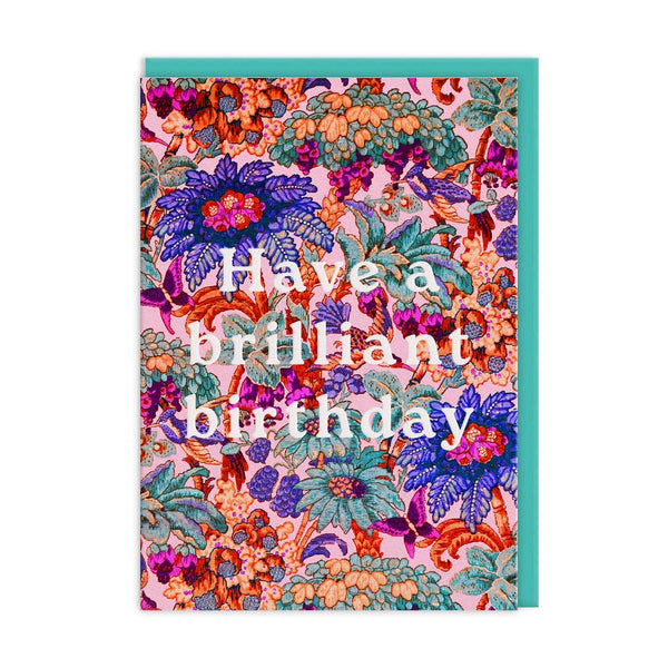 Neon Floral Coral Jungle Greeting Card - Hauslife