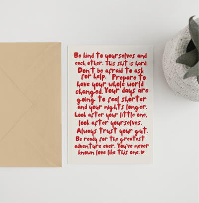 New Parents Advice Card - Hauslife