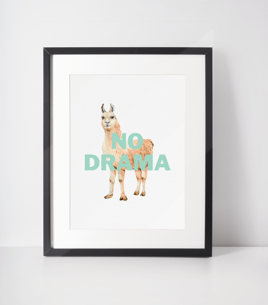 No Drama Llama Print - Hauslife