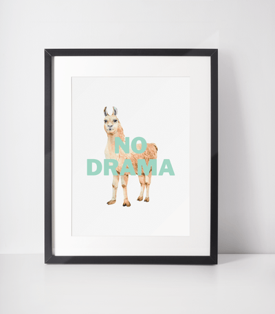 No Drama Llama Print - Hauslife