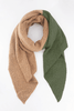 Nora Heavyweight Scarf - Khaki/Camel, Colour Block - Hauslife