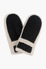 Orla Black Borg Trim Mittens - Hauslife