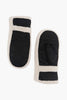 Orla Black Borg Trim Mittens - Hauslife
