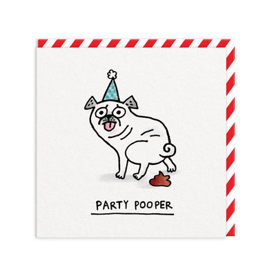 Party Pooper Square Greeting Card - Hauslife