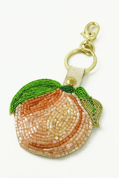 Peach Beaded Keyring - Hauslife