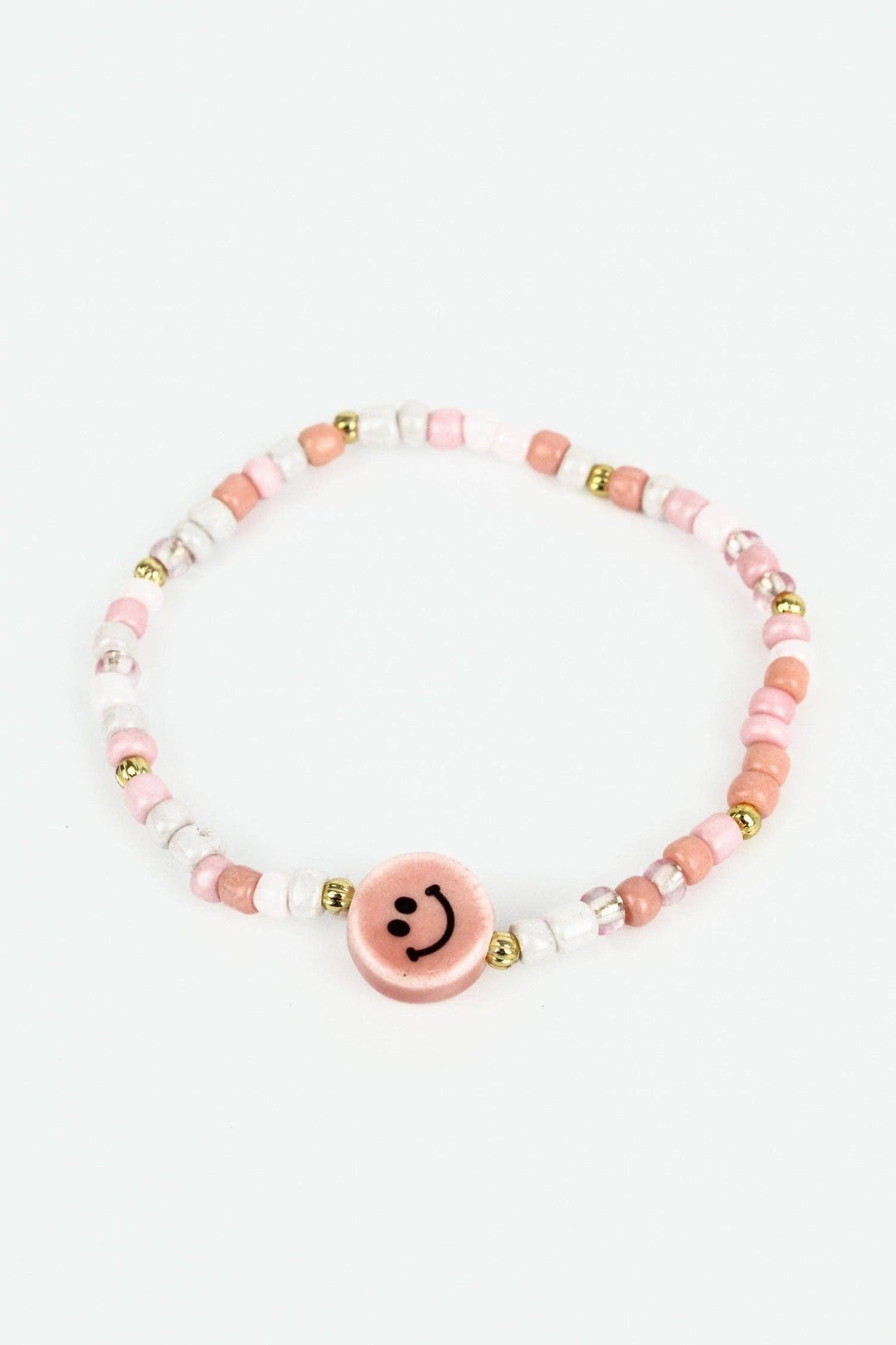 PEACH HAPPY FACE BRACELET - Hauslife