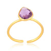 Pear Cut Amethyst Gold Ring - Hauslife