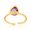 Pear Cut Amethyst Gold Ring - Hauslife