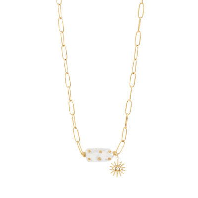 Pearl and Sun Link Necklace - Hauslife