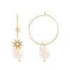 Pearl Sun Hoop Earrings - Hauslife