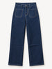 Penny Wide Leg Patch Pocket Jeans – Dark Blue - Hauslife