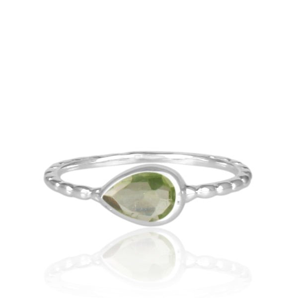 Peridot Twisted Silver Ring - Hauslife