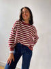 Pia Burgundy and Beige Sweater - Hauslife