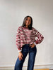 Pia Burgundy and Beige Sweater - Hauslife