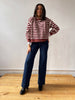 Pia Burgundy and Beige Sweater - Hauslife