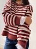 Pia Burgundy and Beige Sweater - Hauslife