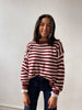 Pia Burgundy and Beige Sweater - Hauslife