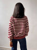 Pia Burgundy and Beige Sweater - Hauslife