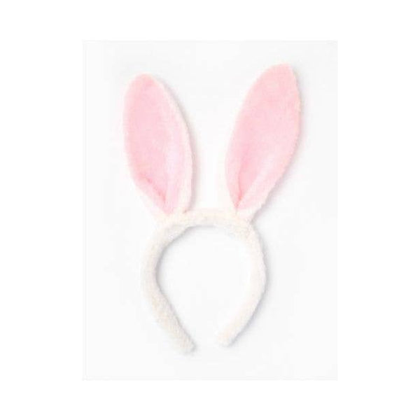 Pink And White Fur Fabric Bunny Ears Aliceband - Hauslife