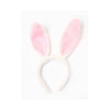 Pink And White Fur Fabric Bunny Ears Aliceband - Hauslife