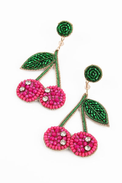 Pink Cherry Earrings - Hauslife