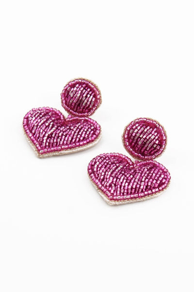 Pink Heart Earrings - Hauslife
