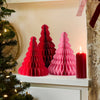 Pink & Red Card Honeycomb Trees - Pack of 3 - Hauslife