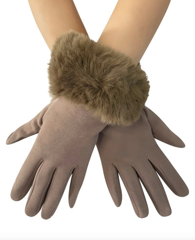 Plush Faux Fur Touchscreen Gloves - Hauslife