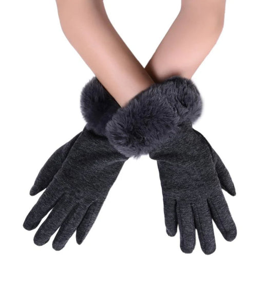 Plush Faux Fur Touchscreen Gloves - Hauslife