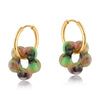 Polly Small Disc and Resin Floral Earrings - Hauslife