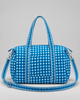 Quilted Cotton Duffle Bag - Blue Gingham - Hauslife