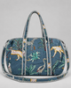 Quilted Cotton Duffle Bag - Blue Jungle - Hauslife