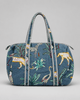 Quilted Cotton Duffle Bag - Blue Jungle - Hauslife