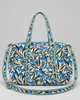 Quilted Cotton Duffle Bag - Blue Meadow - Hauslife