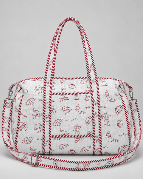 Quilted Cotton Duffle Bag - The Parisian - Hauslife