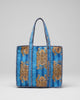 Quilted Cotton Tote Bag – Bold Blue Tiger Print - Hauslife