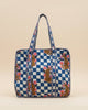 Quilted Cotton Tote Bag – Checks & Cheetahs - Hauslife