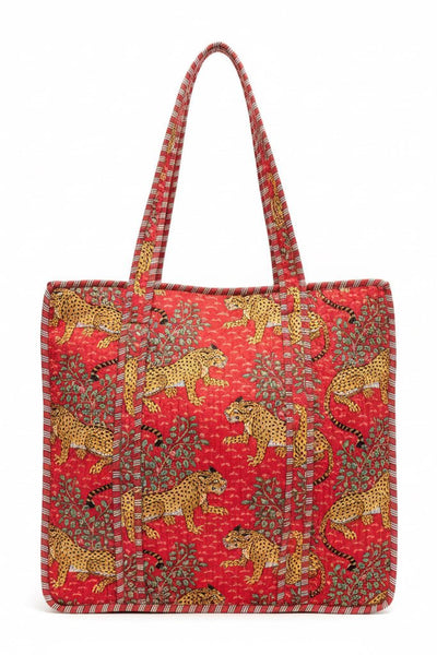 Quilted Cotton Tote Bag – Jaguars in the Jungle - Hauslife