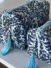 Quilted Cotton Washbag - Blue Chinoise - Hauslife