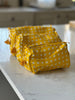 Quilted Cotton Washbag - Yellow Gingham - Hauslife