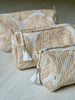 Quilted Cotton Washbag - Yellow Paisley - Hauslife