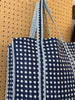 Quilted Weekender Bag - Blue Gingham - Hauslife