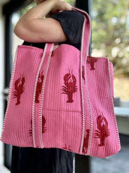 Quilted Weekender Bag - Lobsters - Hauslife