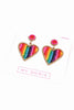 Rainbow Beaded Heart Earrings - Hauslife